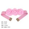 Factory Spot Flower Cinto largo Capa de cintura All-match Decorativo Flor grande Feminino Cintura elástica Traje de desempenho de equipe