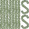 Corona de eucalipto artificial de simulación amazónica transfronteriza con hojas de eucalipto verde, decoración de fiesta de boda de ratán de imitación para hombre de ratán.