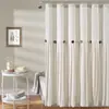 Cortina de ducha con falda de empalme abotonada para baño Amazon, Cortina de lino abotonada para baño transfronteriza, Cortina colgante para partición sin taladro