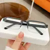 Nuevas Gafas de Lectura Perforadas de Media Montura para Hombre con Imitación de Cristal Marrón Espejo de Puesto Callejero para Correr Gafas de Lectura para Protección Ocular de Personas Mayores