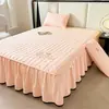 Falda de Cama Acolchada de Algodón de Soja Clase A Pieza Única 2025 Nuevo Protector de Colchón Simmons Cubierta de Cama Estilo Falda de Cama Juego de Tres Piezas