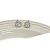 Pendientes de Zirconia Corte Rosa Plateados para Mujer 2026 Nuevo Estilo Caliente Pendientes de Lujo Ligero Pendientes con Cierre de Plata de Ley 925