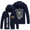 Ropa deportiva con capucha y cremallera para hombre, estampada, estándar para coche nuevo, para primavera y otoño, cortavientos para exteriores, motocicleta, ciclismo