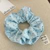 Scrunchie Laço Poá Estilo Francês Franzido Elástico de Cabelo Fresco Rabo de Cavalo Corda de Cabelo Lenço Quadrado Versátil Novo de Alta Qualidade