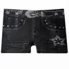 Pantaloncillos sin costuras transfronterizos Imitación de mezclilla Pantalones de seguridad para mujer Ropa interior de pierna recta básica Pantalones de cintura media para mujer Boxers Antideslumbrantes