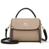 2026 Nova Bolsa Transversal de Couro Macio Simples Bolsa de Ombro Mini Bolsinha de Mão Moderna Bolsa Feminina Bolsa para Mãe Todas as Estações