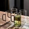 Vaso de Vidrio con Asa Taza de Té Taza para Té Verde Especial para Hombres Oficina Hogar Estilo Japonés Resistente a Altas Temperaturas
