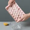 Forma de Gelo Redonda com Bolas Forma de Gelo Esférica Recipiente para Fazer Gelo de Grande Capacidade Doméstico Caixa de Armazenamento de Gelo Geladeira