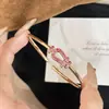 Estilo Mismo que Xiaohongshu Pulsera de Hebilla de Herradura con Circonita Bañada en Oro Real de 18 Quilates Pulsera Nueva Retro de Nicho Lujo Accesible Gama Alta