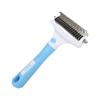 Pente para Animais de Estimação Transfronteiriço Azul e Branco Faca para Remover Pelos Pente para Nós Pente para Gato Pente de Beleza com Agulhas Pente com Botão para Remover Pelos Suprimentos para Animais de Estimação