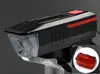 Conjunto de Faróis Farol de Bicicleta Liga de Alumínio Passeio Noturno Longa Duração da Bateria USB Farol para Ciclismo de Estrada Equipamento de Ciclismo