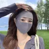 Máscara de Verão, Proteção Solar, Ciclismo, Rosto Inteiro, Máscara Facial Anti-UV, Máscara Protetora Solar de Seda Gelada, Tudo-em-Um para Exterior