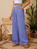 Ropa de Mujer Transfronteriza 2025 Amazon Nuevo Pantalones Casuales Sueltos de Pierna Ancha de Cintura Alta Pantalones Largos Shopee Comercio Exterior Estampado Digital