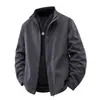 Chaqueta de Negocios Estilo Japonés para Hombre de Primavera y Otoño, Cuello Alto, Chaqueta Casual Holgada, Color Sólido, Top Sencillo para Hombre, Transfronterizo