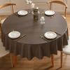 Toalha de Mesa Redonda de PVC Cor Sólida, Impermeável, à Prova de Óleo, Resistente ao Calor, Lavável, Simples e Versátil para Restaurantes e Mesas de Jantar