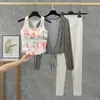 Ropa Deportiva a Prueba de Golpes con Espalda en I para Mujer, Conjunto de Ropa Deportiva de Color Contrastante y Espalda Bonita para Correr y Yoga, Dos Piezas Estilo Nuevo