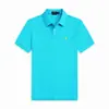 Camisa Polo para Hombre Transfronteriza Color Sólido Verano Bordada Ralph Lauren Manga Corta Casual con Bordado de Pequeño Caballo