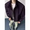 Chaqueta de Béisbol Desestructurada Americana Transfronteriza para Hombre Otoño Corte Limpio Estilo Corto Para Pareja Casual Cuello Alto Silueta Ropa de Abrigo
