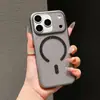 Adequado para Capa de Celular Magnética Ultra-Fina Semi-Transparente com Glitter Ice Mist para iPhone 17 Pro Max Capa Protetora Fosca Apple 16