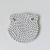 Posavasos para el Hogar de Estilo Japonés Tapete Aislante del Calor Línea de Algodón Smiley Rattan Paja Tapete Tejido a Mano Individual Nórdico Simple