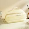 Bolsa de Maquillaje de Malla de Gran Capacidad, Neceser Transparente Sencillo, Bolsa de Almacenamiento de Cosméticos, Neceser de Viaje de Malla de Nylon