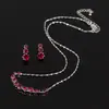 Aretes y Collares Transfronterizos Set de Dos Piezas Exquisito Set de Joyería de Cadena con Garras de Pedrería Joyería Popular para Damas Venta al por Mayor N190