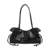 Bolsa Tote Balde Estilo Coreano Retrô Atacado Bolsa Feminina Outono 2026 Nova Cor Sólida Simples Bolsa de Ombro para o Trabalho Bolsa de Axila
