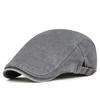 Gorra Plana Estilo Japonés Lavada Desgastada Primavera y Otoño Estilo Retro Simple para Hombres y Mujeres, Gorra de Béisbol Elegante y Versátil Estilo Británico