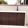Puertas de Gabinete de Aleación de Aluminio para Patio, Puertas de Gabinete para Exteriores, Puertas de Reja Metálica para Exteriores, Puertas de Celosía, Arte en Aluminio