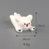 Adornos de Perro Blanco Pequeño de Dibujos Animados Musgo Micro Paisaje Perro de Línea Creativa Accesorios de Decoración Adornos para Coche Escritorio