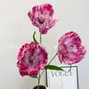 Flores Artificiales Rojo Rosa, Flores Falsas Rojo Rosa para Decoración de Pasillos en Salones de Bodas, Venta al por Mayor para Eventos de Boda
