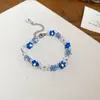 Acessório de Férias: Pulseira Multicamadas de Cristal com Contas Coloridas e Miçangas de Arroz, Joia de Mão Boêmia Luxuosa e de Alta Qualidade
