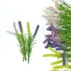 Flores Plásticas Simuladas Nuevas Flor de Valla de Burbujas Lavanda de 7 Cabezas Flor en Maceta Sala de Estar Oficina Mesa de Comedor