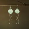 Pendientes Largos Estilo Coreano Sencillos y Versátiles de Pétalos de Flor Eterna para Mujer, Elegantes Pendientes de Flor con Borlas, Pendientes para Mujer al por Mayor