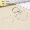 Atacado acrílico forma de amor em branco chaveiro diy personalidade criativa casal photo frame chave pequeno pingente