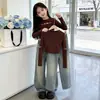 Conjunto de dos piezas para niña con pedrería, nuevo estilo primavera/otoño, detalle completo de pedrería en frente y espalda, pantalones de pierna ancha a la moda, atuendo de moda para street dance