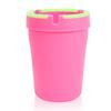 Cenicero para Coche de Material PP Nuevo con Tira Luminosa Accesorios para Fumar Cenicero Macaron Colorido