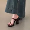 Nuevas Sandalias Plateadas para Mujer 2026 con Suela Gruesa, Tacón Grueso, Plataforma Impermeable, Tacones Altos Cómodos y Elegantes