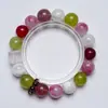 Pulseira de Jade Branco Fantasma Cristal Natural Sabor Frutas Vermelhas para Mulheres, Pulseira Versátil para Presente Atacado