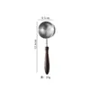 Colher medidora de aço inoxidável 304 com cabo de madeira, colher para fermento em pó, colher medidora para grãos de café, colher especial para leite em pó e temperos