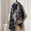 Xale com Ar Condicionado Estilo Americano Luxo Leve Imitação de Caxemira Roupa com Lenço Grande Xale de Festa Lenço Cobertor