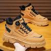 Zapatos de Trabajo de Caña Alta Nuevos de Otoño para Hombre Estilo Británico Botines Cortos Retro Botas Martin de Suela Gruesa Modernos