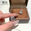 Th0345 S999 Aguja de Plata Geométricos Tres Capas Esmalte Pendientes Colgantes Diseño de Nicho Pendientes Personalizados Accesorios para Orejas Minimalistas Japoneses y Coreanos