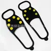 Cubrezapatos Antideslizantes para Exteriores Transfronterizos Crampones de 5/6/8/10 Dientes Invierno Antideslizante Escalada en Roca Montañismo Ferretería Velcro Garras para Nieve
