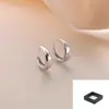 Pendientes de Aro Lisos con Pasador de Plata 925 para Mujer 2025 Nuevo Popular Diseño de Nicho Pendientes de Gama Alta Pendientes de Lujo Accesible