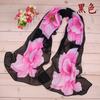Nuevo Yiwu moda refrescante simple elegante estampado grande de Gardenia gasa de filamento al por mayor Yiwu bufanda pequeña