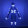 Ropa de Actuación de Halloween Amazon Nuevo Caliente Armadura Luminosa Disfraz Flash Luz Eléctrica Danza Luz Láser COS