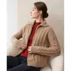 Cárdigan de Cachemira Estilo Otoño/Invierno 2026 Para Mujer Solapa Punto Trenzado Capa Base Estilo Dulce Grueso Cálido Abrigo