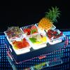 Plato de fruta luminoso para bar, fiesta KTV, sala privada, club, estante para platos de fruta LED dedicado, plato de refrigerio creativo, plato de fruta seca comercial