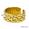 Estilo INS transfronterizo lujo ligero alta calidad variedad anillo abierto de acero de titanio femenino nicho temperamento anillo chapado en oro ajustable